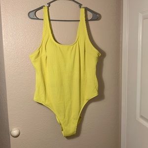 BRIGHT NEON YELLOW ONE PIECE